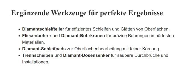 Diamant Werkzeuge in  Wendeburg