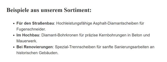 Spezial Diamantscheiben für 38176 Wendeburg